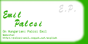 emil palcsi business card